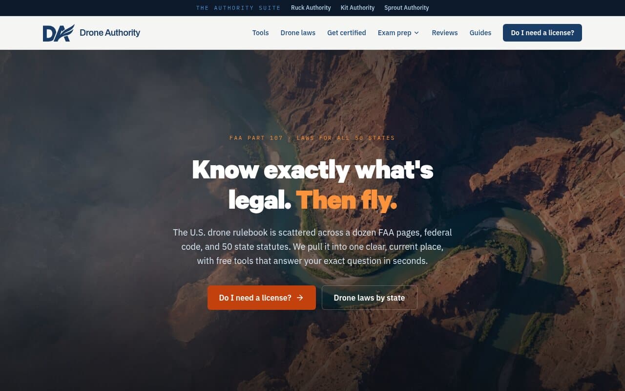 Drone Authority homepage