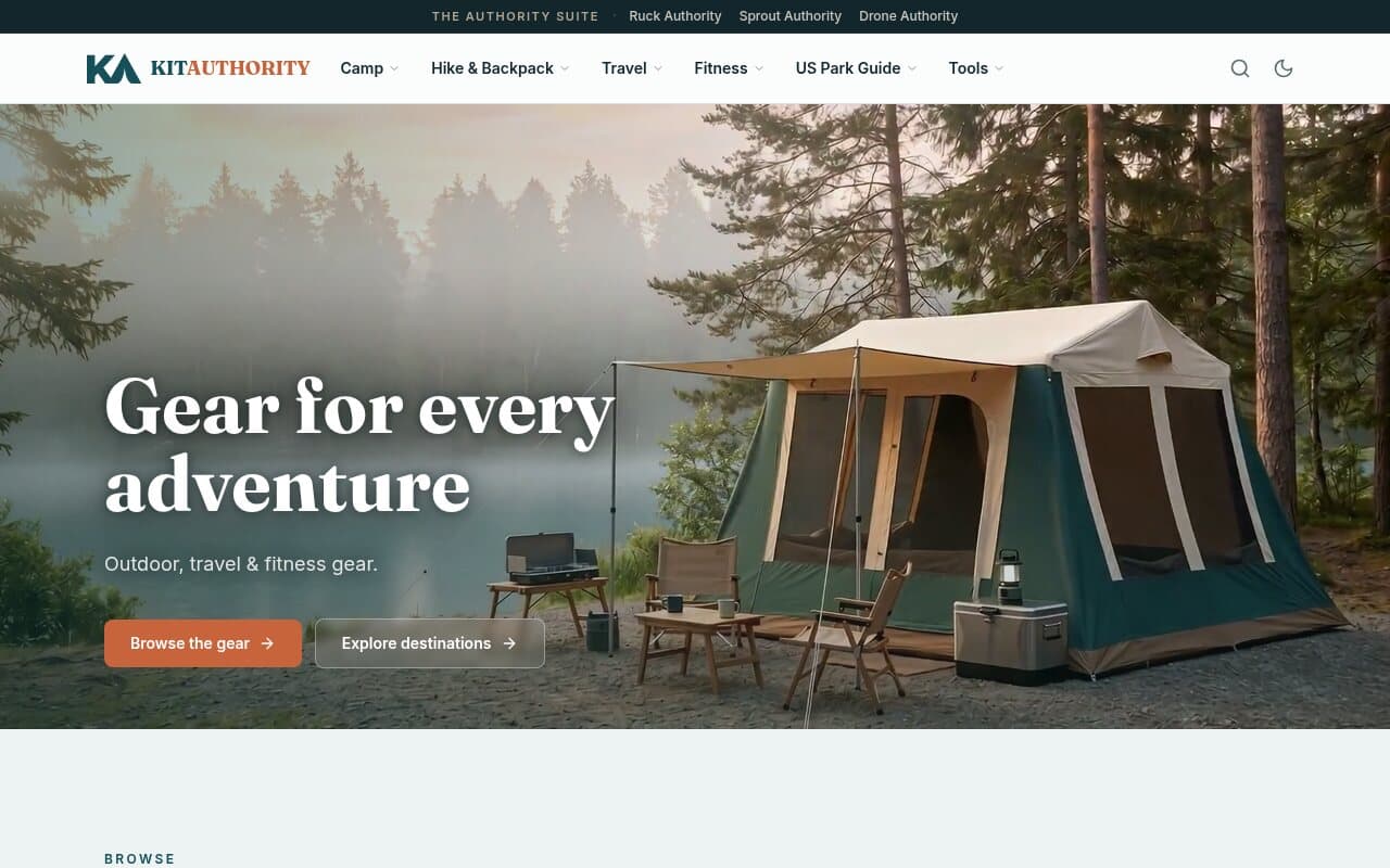 Kit Authority homepage