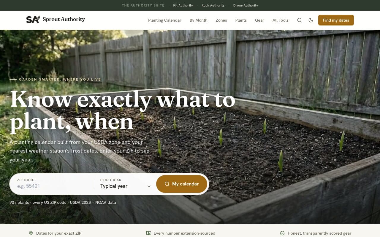Sprout Authority homepage