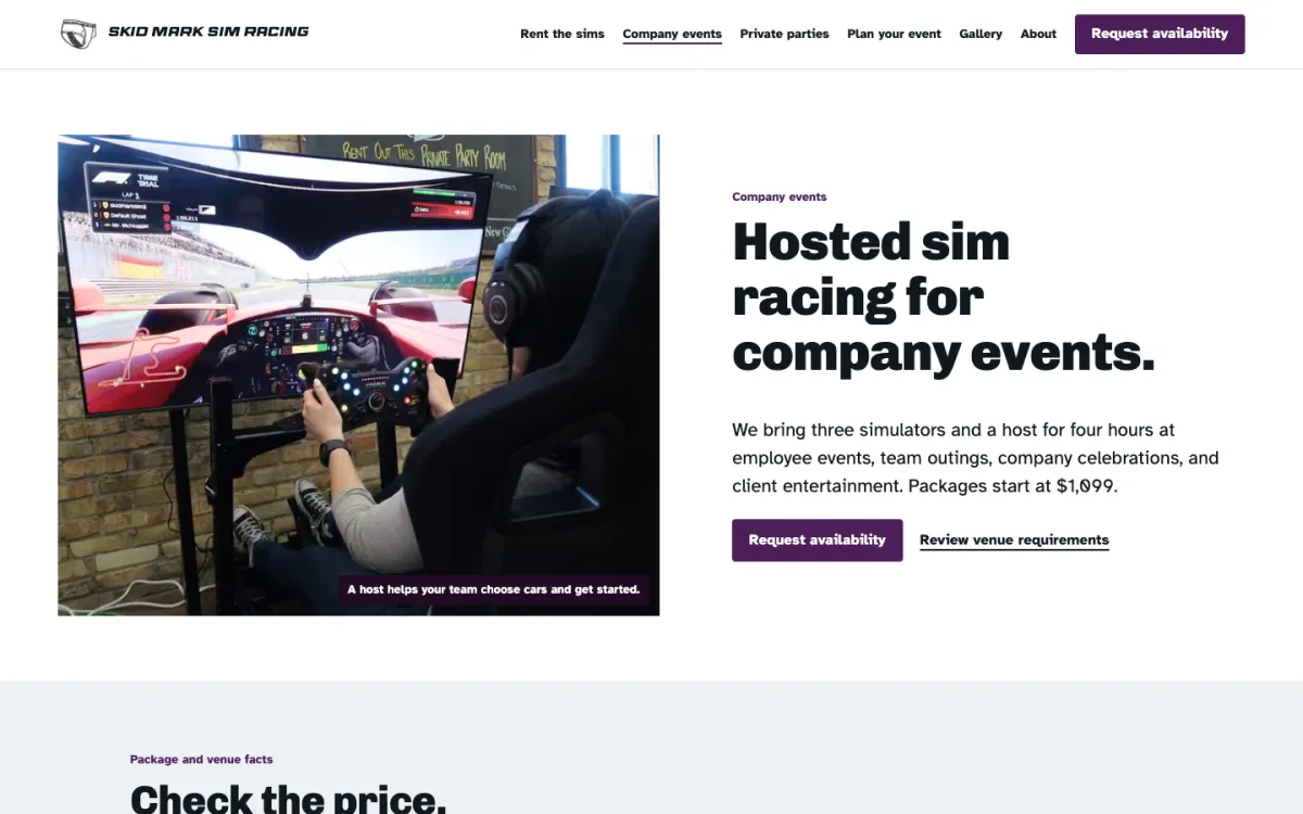 The company events page