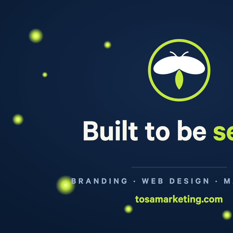 Back wall — Tosa Marketing booth artwork